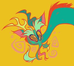 Size: 2048x1812 | Tagged: safe, artist:janegumball, discord, draconequus, g4, bust, forked tongue, male, open mouth, orange eyes, portrait, psychedelic, solo