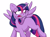 Size: 3864x2828 | Tagged: safe, artist:rico_chan, twilight sparkle, alicorn, pony, g4, blushing, challenge, exploitable meme, gag, high res, looking back, meme, open mouth, scared, shocked, simple background, sketch, solo, sweat, sweatdrops, swirly eyes, twilight sparkle (alicorn), white background