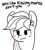 Size: 720x800 | Tagged: safe, artist:vandercat, rainbow dash, pegasus, pony, g4, :3, blushing, boykisser, female, mare, meme, monochrome, ponified meme, simple background, solo, text, white background