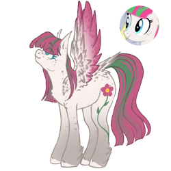 Size: 1000x1000 | Tagged: safe, artist:kazmuun, blossomforth, pegasus, pony, series:kazmuun's drawing every pony, g4, alternate design, cascading cutie mark, colored eyelashes, colored hooves, colored wings, ear tufts, eye clipping through hair, eyebrows, eyebrows visible through hair, female, freckles, gradient legs, gradient wings, hooves, leg freckles, looking at you, mare, quadrupedal, redesign, screencap reference, shoulder fluff, simple background, solo, spread wings, tail, tail feathers, teal eyelashes, transparent background, wings