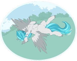 Size: 1916x1523 | Tagged: safe, artist:ezzerie, oc, oc only, oc:skyscraper, pegasus, pony, chest fluff, male, rolling, simple background, solo, stallion, transparent background