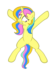 Size: 3345x4565 | Tagged: safe, artist:equestria secret guard, oc, oc only, oc:lemon, pony, unicorn, armpits, bondage, featureless crotch, female, gritted teeth, horn, mare, sexy, simple background, solo, spread eagle, spread legs, spreading, teeth, tied up, transparent background, unicorn oc, vector