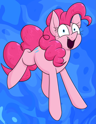 Size: 1461x1875 | Tagged: safe, artist:moonatik, pinkie pie, earth pony, pony, g4, abstract background, excited, female, mare, open mouth, ponk, solo