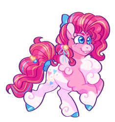 Size: 1240x1321 | Tagged: safe, artist:amaryllidae, pinkie pie, earth pony, pony, g4, alternate design, quadrupedal, simple background, solo, transparent background