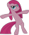 Size: 548x673 | Tagged: safe, artist:retroponybro, pinkie pie, earth pony, pony, g4, party of one, angry, bipedal, female, long mane, mare, pinkamena diane pie, simple background, solo, t pose, three quarter view, transparent background, vector