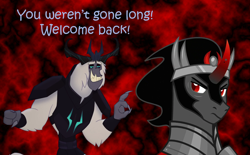 Size: 960x596 | Tagged: safe, king sombra, storm king, g4, my little pony: the movie, the beginning of the end, antagonist, hell, text