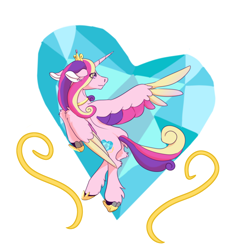 Size: 2000x2000 | Tagged: safe, artist:重度福瑞控患者, princess cadance, alicorn, pony, g4, female, high res, mare, simple background, solo, white background