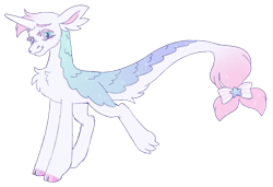 Size: 1022x701 | Tagged: safe, artist:polymercorgi, oc, oc:mermaid melody, dracony, dragon, hybrid, pony, unicorn, cloven hooves, female, interspecies offspring, offspring, parent:spike, parent:sweetie belle, parents:spikebelle, simple background, solo, sparkles, transparent background