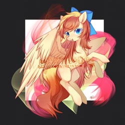 Size: 1500x1500 | Tagged: safe, artist:ling_ovo0127, oc, oc only, pegasus, pony, female, mare, pegasus oc, solo, watermark