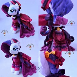 Size: 1564x1564 | Tagged: safe, artist:fairylandcreatures, rarity, pony, unicorn, g4, clothes, dress, female, irl, mare, merchandise, multiple views, photo, plushie, solo