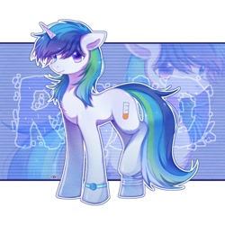 Size: 1500x1500 | Tagged: safe, artist:ling_ovo0127, oc, oc only, pony, unicorn, female, horn, solo, unicorn oc