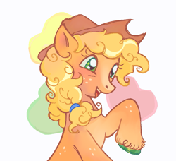 Size: 805x734 | Tagged: safe, artist:queenrosedust, applejack, earth pony, pony, g4, alternate design, solo