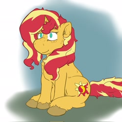 Size: 2039x2048 | Tagged: safe, artist:pittapattapato, sunset shimmer, pony, unicorn, g4, female, high res, solo