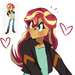 Size: 1280x1280 | Tagged: safe, artist:ironvandyne, screencap, sunset shimmer, human, equestria girls, g4, female, simple background, solo, white background