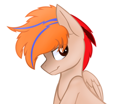 Size: 3280x2800 | Tagged: safe, artist:fededash, oc, oc:fededash, pegasus, pony, brown eyes, high res, male, pegasus oc, sitting, solo