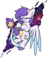 Size: 1997x2496 | Tagged: safe, artist:aaathebap, oc, oc:galaxytrail, ear piercing, galaxy, horns, piercing, sparkly mane