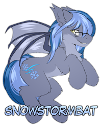 Size: 1260x1560 | Tagged: safe, artist:snowstormbat, oc, oc only, oc:midnight snowstorm, bat pony, pony, chest fluff, ear fluff, fluffy, glasses, male, simple background, solo, stallion, transparent background