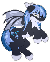 Size: 1260x1560 | Tagged: safe, alternate version, artist:snowstormbat, oc, oc only, oc:midnight snowstorm, bat pony, orca, pony, bodypaint, countershading, glasses, male, simple background, solo, stallion, transparent background