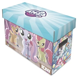 Size: 1200x1200 | Tagged: safe, artist:andy price, artist:tony fleecs, idw, apple bloom, fluttershy, pinkie pie, rainbow dash, rarity, scootaloo, sweetie belle, earth pony, pony, g4, box, cutie mark crusaders