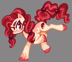 Size: 1280x1100 | Tagged: safe, artist:cbts004, oc, oc only, oc:cherry cheesecake, earth pony, pony, simple background, solo