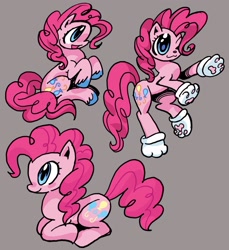 Size: 1280x1396 | Tagged: safe, artist:cbts004, pinkie pie, earth pony, pony, g4, paw gloves, simple background, solo