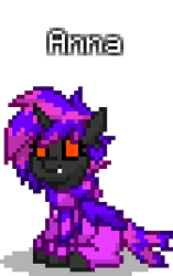 Size: 168x268 | Tagged: safe, artist:kittykat, oc, oc only, oc:anna, changeling, pony, pony town, female, simple background, solo, transparent background