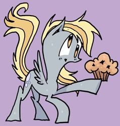Size: 1131x1186 | Tagged: safe, artist:cbts004, derpy hooves, pegasus, pony, g4, food, muffin, solo