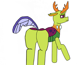 Size: 1451x1239 | Tagged: safe, artist:red-supernova64, thorax, changedling, changeling, g4, bugbutt, butt, king thorax, male, plot, simple background, solo, thorass, white background