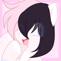 Size: 2048x2048 | Tagged: safe, artist:moonydropps, oc, oc only, pony, ears, high res, open mouth, open smile, smiling, solo