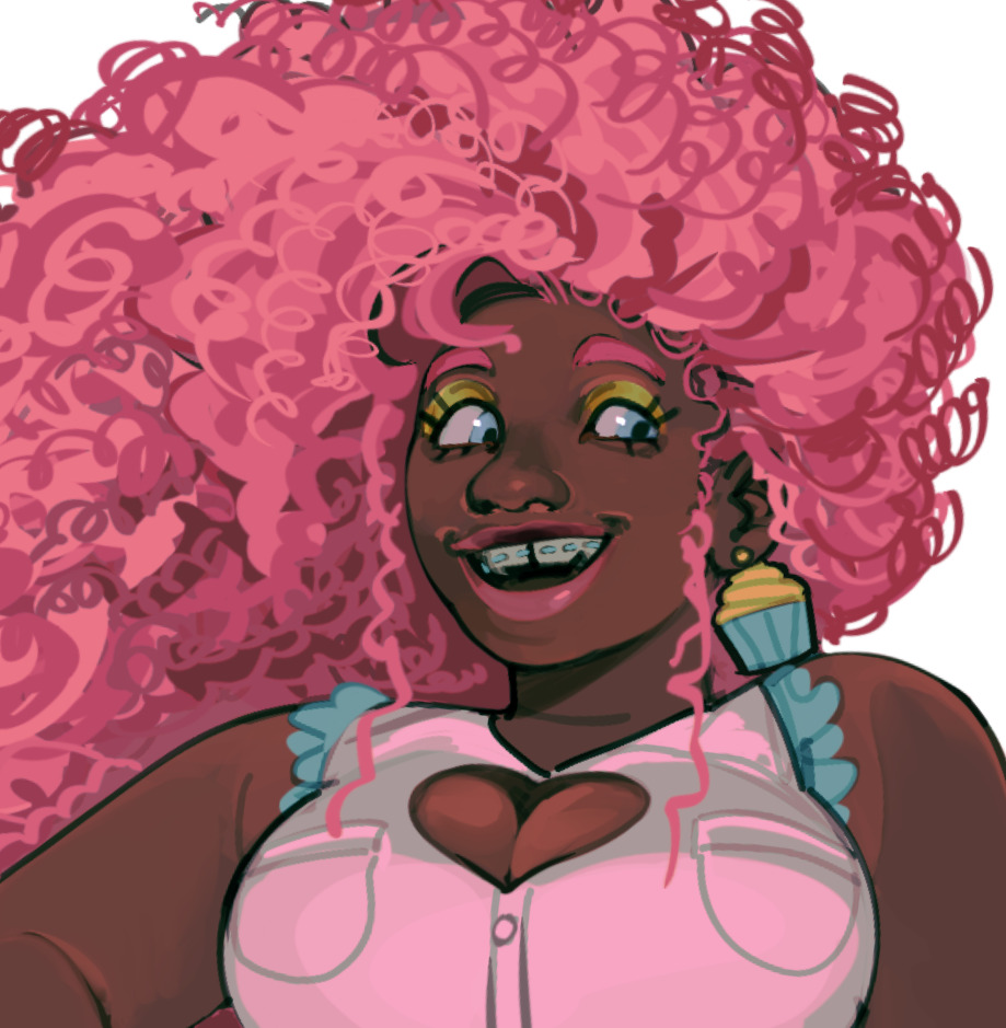 #3079081 - safe, artist:doctor-pepo, pinkie pie, human, g4, big hair