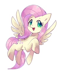 Size: 1044x1258 | Tagged: safe, artist:plusplus_pony, fluttershy, pegasus, pony, g4, female, mare, simple background, solo, white background