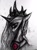 Size: 540x730 | Tagged: safe, artist:luted, princess celestia, alicorn, pony, g4, bust, charcoal (medium), crown, jewelry, neo noir, partial color, regalia, solo, traditional art, watercolor painting