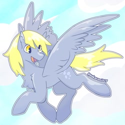 Size: 1759x1759 | Tagged: safe, artist:makaroni923, derpy hooves, pegasus, pony, g4, female, mare, solo