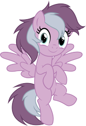 Size: 3703x5428 | Tagged: safe, artist:surprisepi, oc, oc:amethyst harmony, pegasus, pony, base used, female, flying, looking at you, mare, smiling, smiling at you, solo