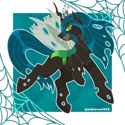 Size: 1724x1724 | Tagged: safe, artist:makaroni923, queen chrysalis, changeling, g4, female, mare, solo