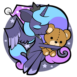 Size: 800x800 | Tagged: safe, artist:okojogairu, princess luna, alicorn, pony, g4, female, mare, plushie, solo, teddy bear