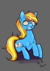 Size: 1668x2388 | Tagged: safe, artist:voiid oasis, oc, oc:4everfreebrony, earth pony, pony, glasses, male, sitting, smiling, solo