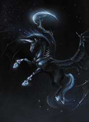 Size: 818x1122 | Tagged: safe, artist:keynari, nightmare moon, alicorn, pony, g4, commission, commissioner:shaddar, solo