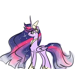 Size: 1102x979 | Tagged: safe, artist:sugarcloudland, twilight sparkle, alicorn, pony, g4, my little pony: friendship is magic, the last problem, crown, female, folded wings, hoof shoes, jewelry, mare, older, older twilight, older twilight sparkle (alicorn), princess twilight 2.0, regalia, simple background, solo, twilight sparkle (alicorn), white background, wings