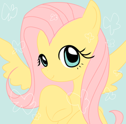 Size: 792x783 | Tagged: safe, artist:mentaimayoko, fluttershy, pegasus, pony, g4, female, mare, simple background, solo