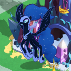 Size: 276x277 | Tagged: safe, gameloft, screencap, nightmare moon, pony, g4, my little pony: magic princess, 3d, game, solo