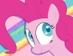 Size: 1019x784 | Tagged: safe, artist:ccortxx, pinkie pie, earth pony, pony, g4, digital art, rainbow, smiling, solo