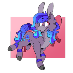 Size: 2000x2000 | Tagged: safe, artist:caprania, part of a set, oc, oc only, earth pony, pony, bow, commission, female, hair bow, high res, mare, solo, ych result