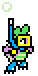 Size: 38x76 | Tagged: safe, artist:color anon, spike, dragon, g4, animated, pixel art, simple background, solo, swimming, transparent background
