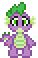 Size: 38x58 | Tagged: safe, artist:color anon, spike, dragon, g4, animated, blinking, pixel art, simple background, solo, transparent background