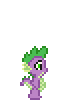 Size: 64x100 | Tagged: safe, artist:color anon, spike, dragon, g4, animated, jumping, pixel art, simple background, solo, transparent background