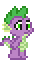 Size: 40x60 | Tagged: safe, artist:color anon, spike, dragon, g4, animated, blinking, pixel art, simple background, solo, transparent background