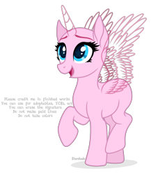 Size: 3410x3600 | Tagged: safe, artist:rioshi, artist:starshade, oc, oc only, alicorn, pony, g4, alicorn oc, base, eyelashes, female, high res, horn, mare, scrunchy face, simple background, smiling, solo, starry eyes, transparent background, wingding eyes, wings