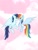 Size: 749x993 | Tagged: safe, rainbow dash, soarin', pegasus, pony, g4, female, flying, male, mare, ship:soarindash, shipping, stallion, straight