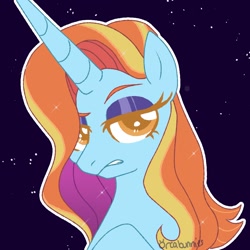 Size: 1080x1080 | Tagged: safe, artist:orcabunnies, sassy saddles, pony, unicorn, g4, bust, female, solo